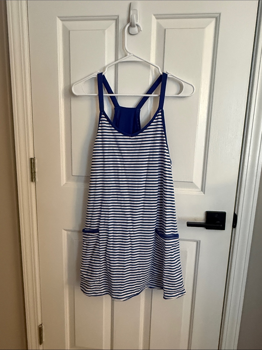 Blue & White Striped Tank Dress